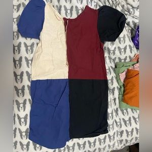 Color block home made mod style dress
